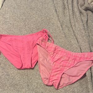 2 Pink Bikini Bottoms